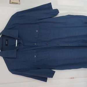 Dark Navy Blue Men's Dress Shirt